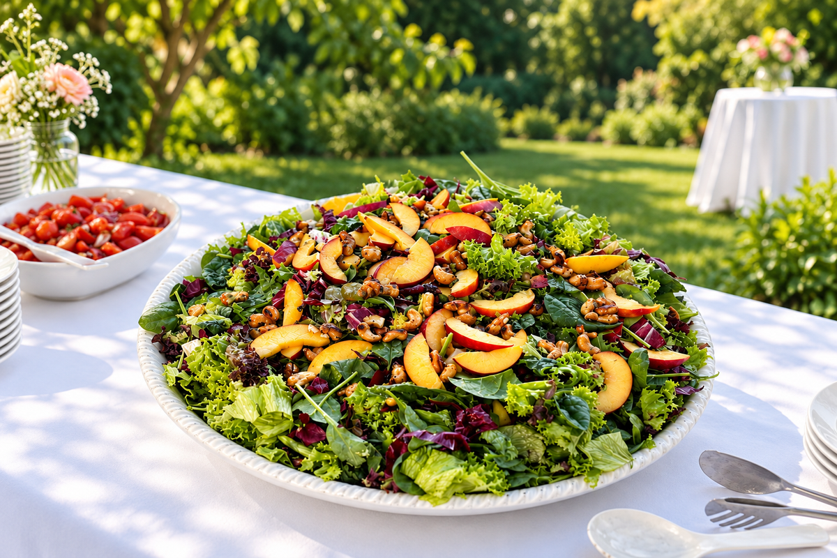 sommerlicher Salat auf einer Platte